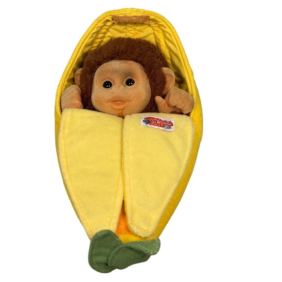 Hosung Other - Retired Little Monkey Lost Banana Hand Puppet Plush Learning VTG Toy 12" 90's